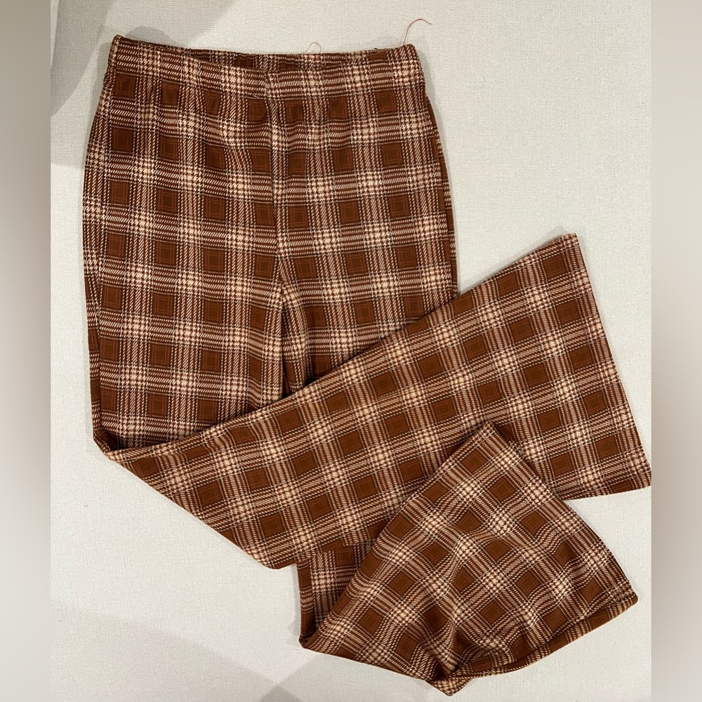 Plaid Flare Pants